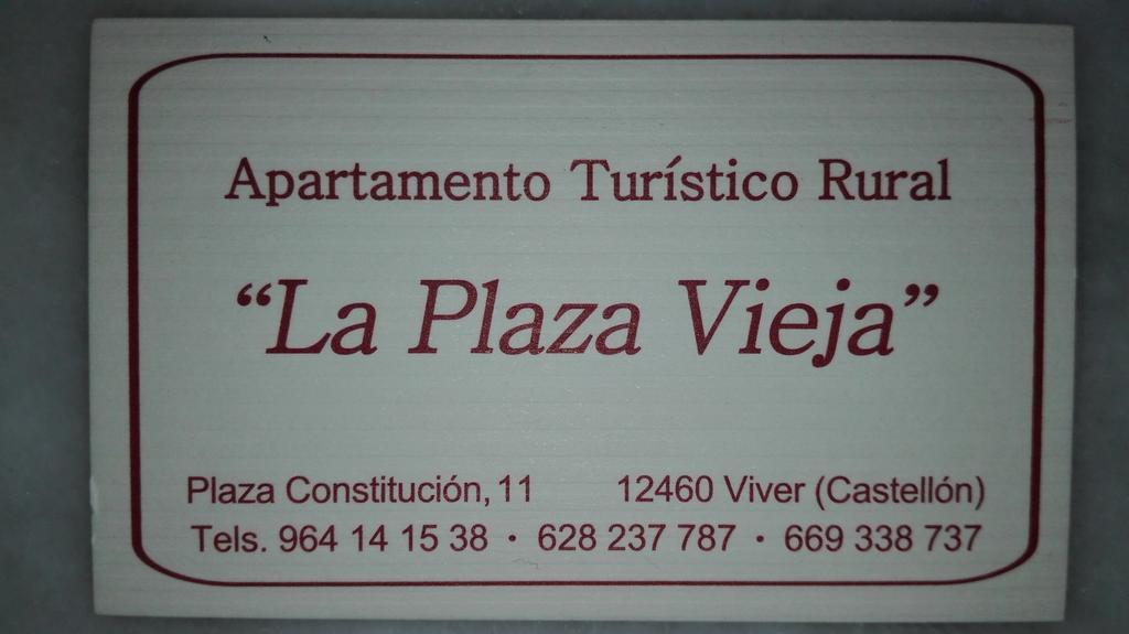 Apartamento Rural La Plaza Vieja Viver  Exterior foto